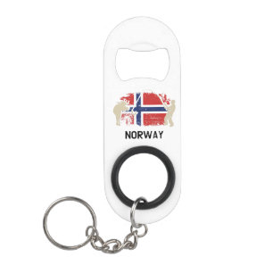 Norwegische Flagge Mini Flaschenöffner