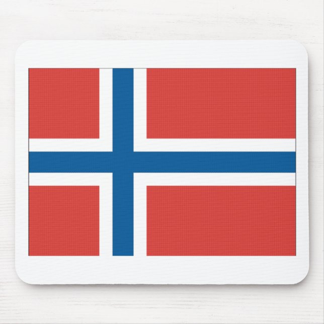 Norwegische Flagge Mousepad (Vorne)