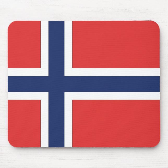 Norwegische Flagge Mousepad (Vorne)