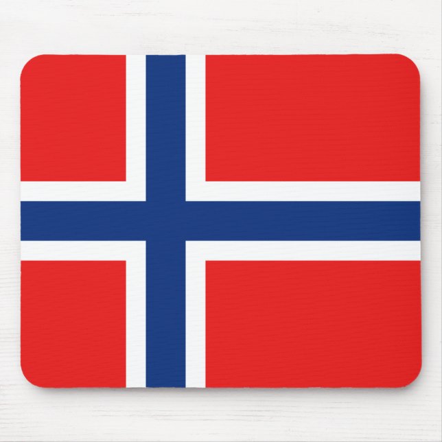 Norwegische Flagge Mousepad (Vorne)