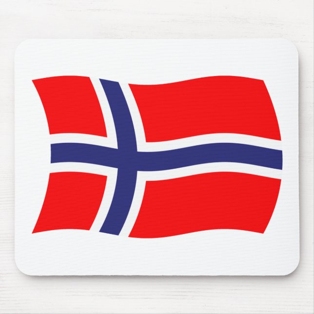 Norwegische Flagge Mousepad (Vorne)