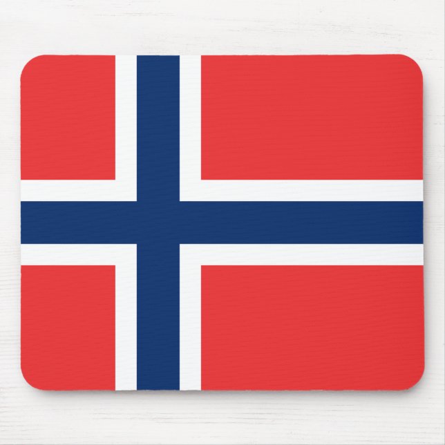 Norwegische Flagge Mousepad (Vorne)