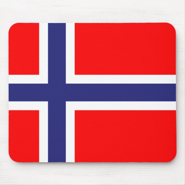 Norwegische Flagge Mousepad (Vorne)