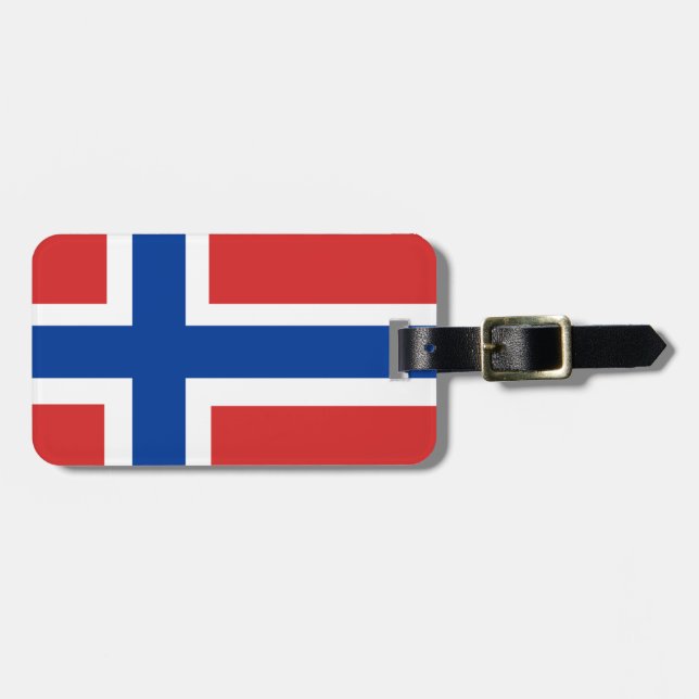 Norwegische Flagge (Norske flagg) Gepäckanhänger (Vorderseite horizontal)