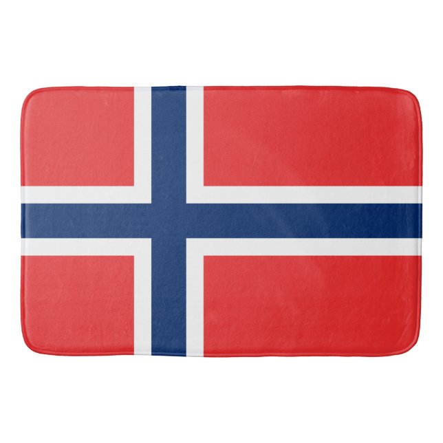 Norwegische Flagge (Norwegen) Badematte (Vorderseite)