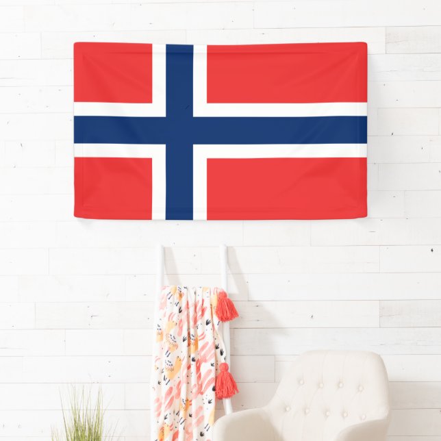Norwegische Flagge (Norwegen) Banner (Insitu)