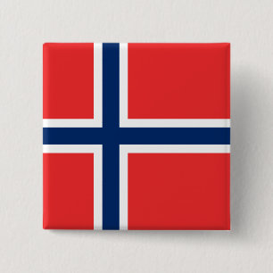 Norwegische Flagge (Norwegen) Button
