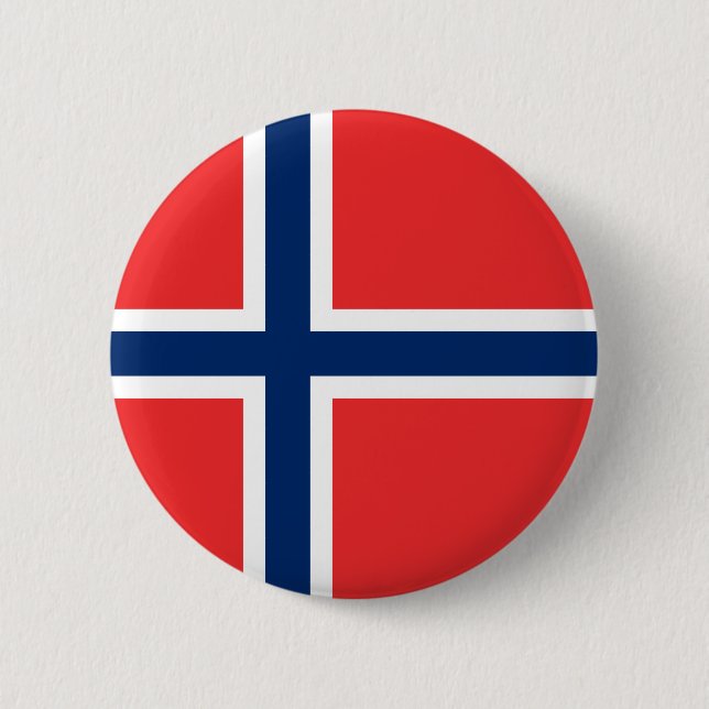 Norwegische Flagge (Norwegen) Button (Vorderseite)