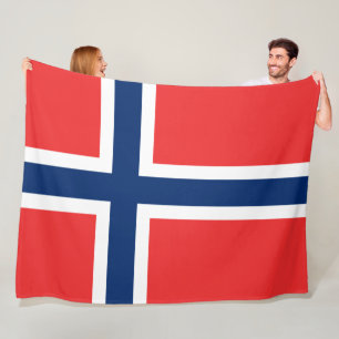 Norwegische Flagge (Norwegen) Fleecedecke