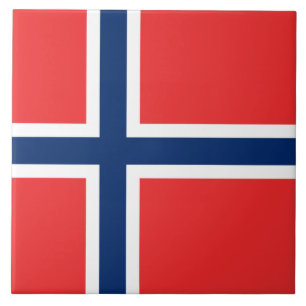 Norwegische Flagge (Norwegen) Fliese