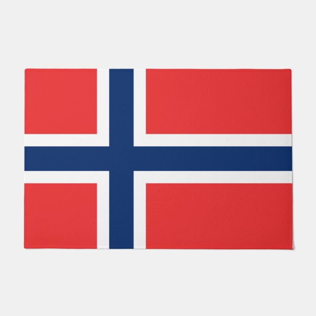 Norwegische Flagge (Norwegen) Fußmatte (Vorderseite)