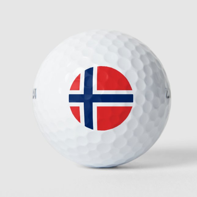 Norwegische Flagge (Norwegen) Golfball (Vorderseite)