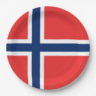 Norwegische Flagge (Norwegen) Pappteller