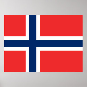 Norwegische Flagge (Norwegen) Poster