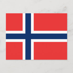 Norwegische Flagge (Norwegen) Postkarte