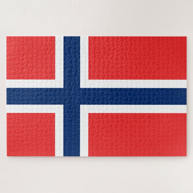Norwegische Flagge (Norwegen) Puzzle (Horizontal)