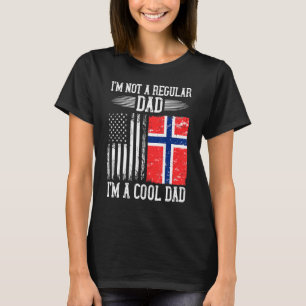 Norwegische Flagge Norwegen Root Vater T-Shirt