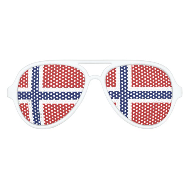 Norwegische Flagge Partybrille (Vorderseite)