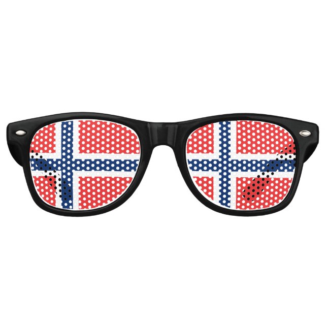 Norwegische Flagge Partybrille (Vorderseite)