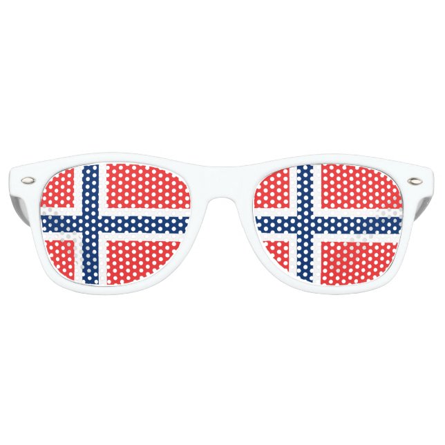 Norwegische Flagge Partybrille (Vorderseite)