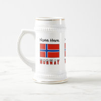 Norwegische Flagge Personalisiert