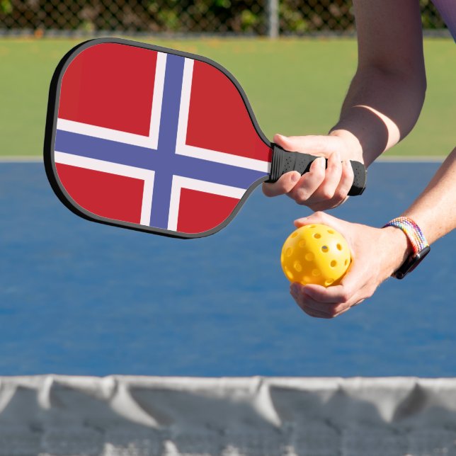 Norwegische Flagge Pickleball Schläger (InSitu)