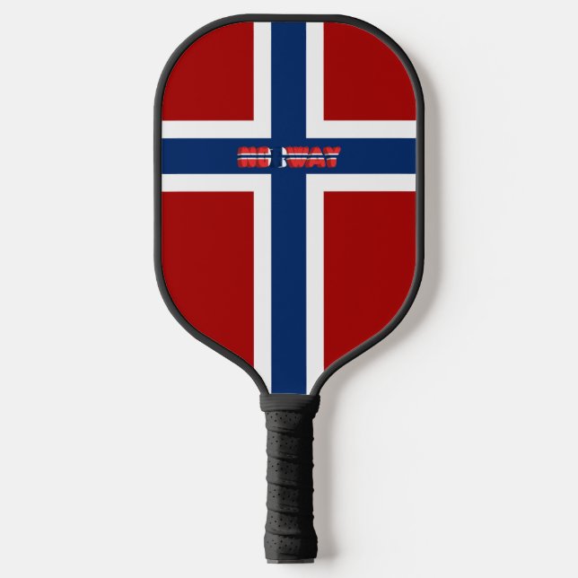 Norwegische Flagge Pickleball Schläger (Vorderseite)