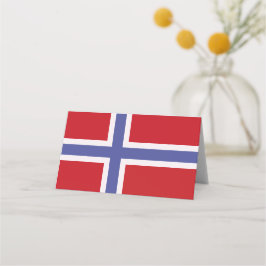 Norwegische Flagge Platzkarte