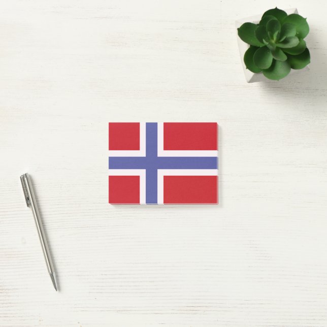 Norwegische Flagge Post-it Klebezettel (Büro)