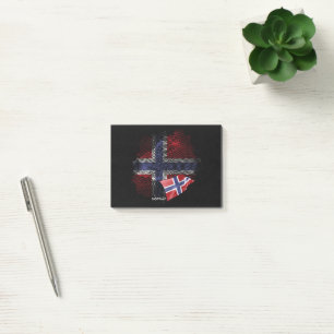 norwegische Flagge Post-it Klebezettel