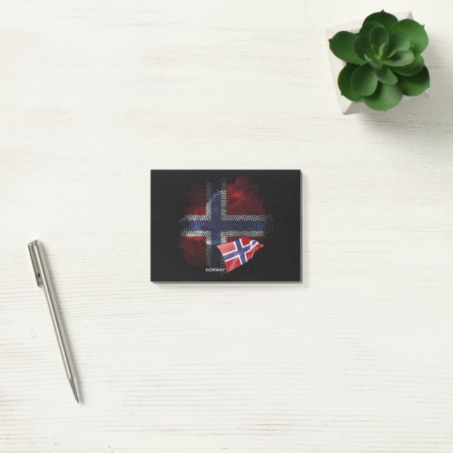 norwegische Flagge Post-it Klebezettel (Büro)
