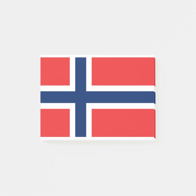Norwegische Flagge Post-it Klebezettel (Vorderseite)