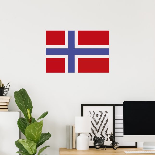Norwegische Flagge Poster (Heimbüro)