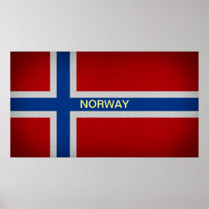 Norwegische Flagge Poster