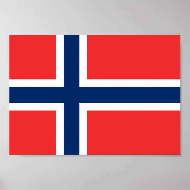 Norwegische Flagge Poster (Vorne)