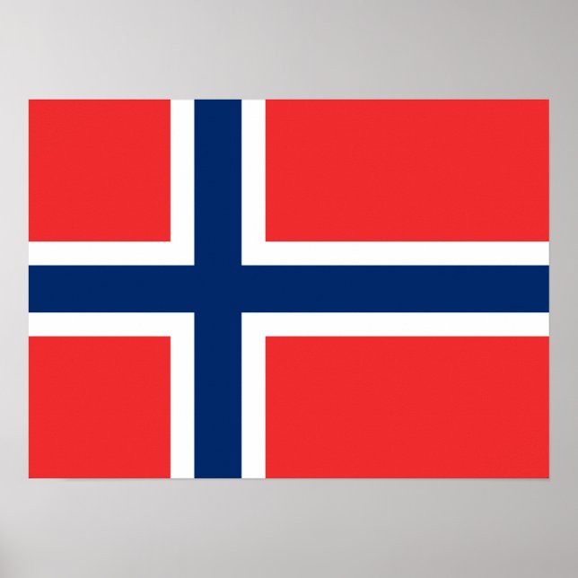 Norwegische Flagge Poster (Vorne)