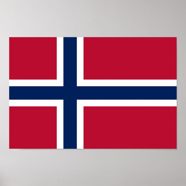Norwegische Flagge Poster (Vorne)