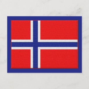 Norwegische Flagge Postkarte