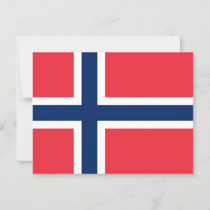 Norwegische Flagge Postkarte