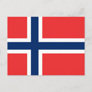 Norwegische Flagge Postkarte