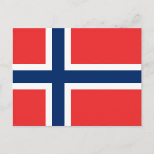 Norwegische Flagge Postkarte