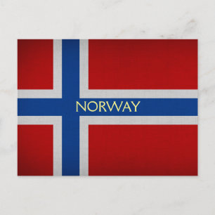 Norwegische Flagge Postkarte