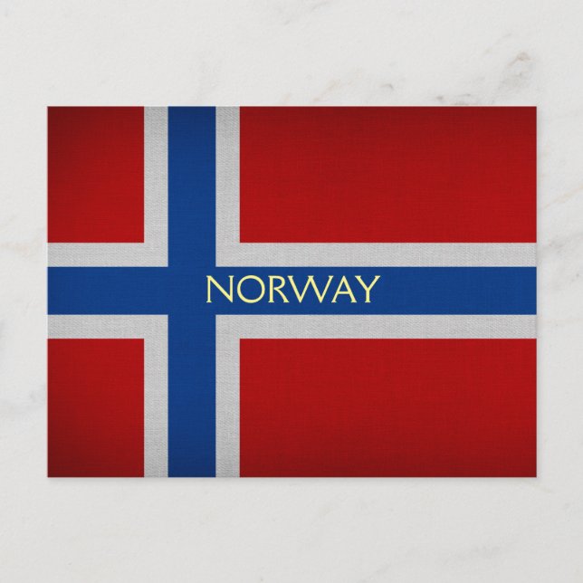 Norwegische Flagge Postkarte (Vorderseite)