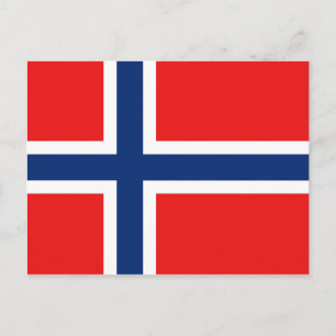 Norwegische Flagge Postkarte
