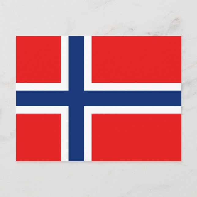 Norwegische Flagge Postkarte (Vorderseite)