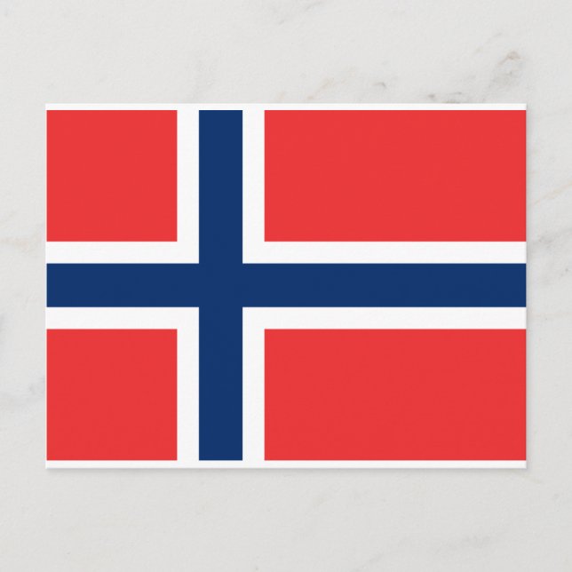 Norwegische Flagge Postkarte (Vorderseite)