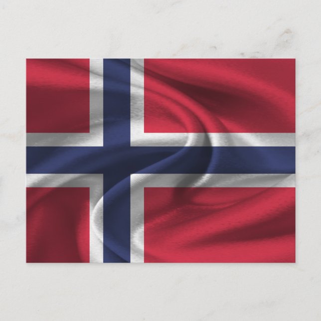 Norwegische Flagge Postkarte (Vorderseite)