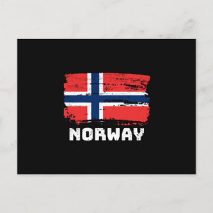 Norwegische Flagge Postkarte