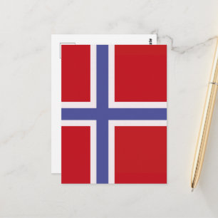 Norwegische Flagge Postkarte