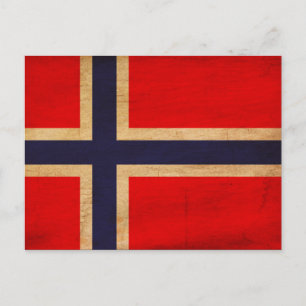Norwegische Flagge Postkarte